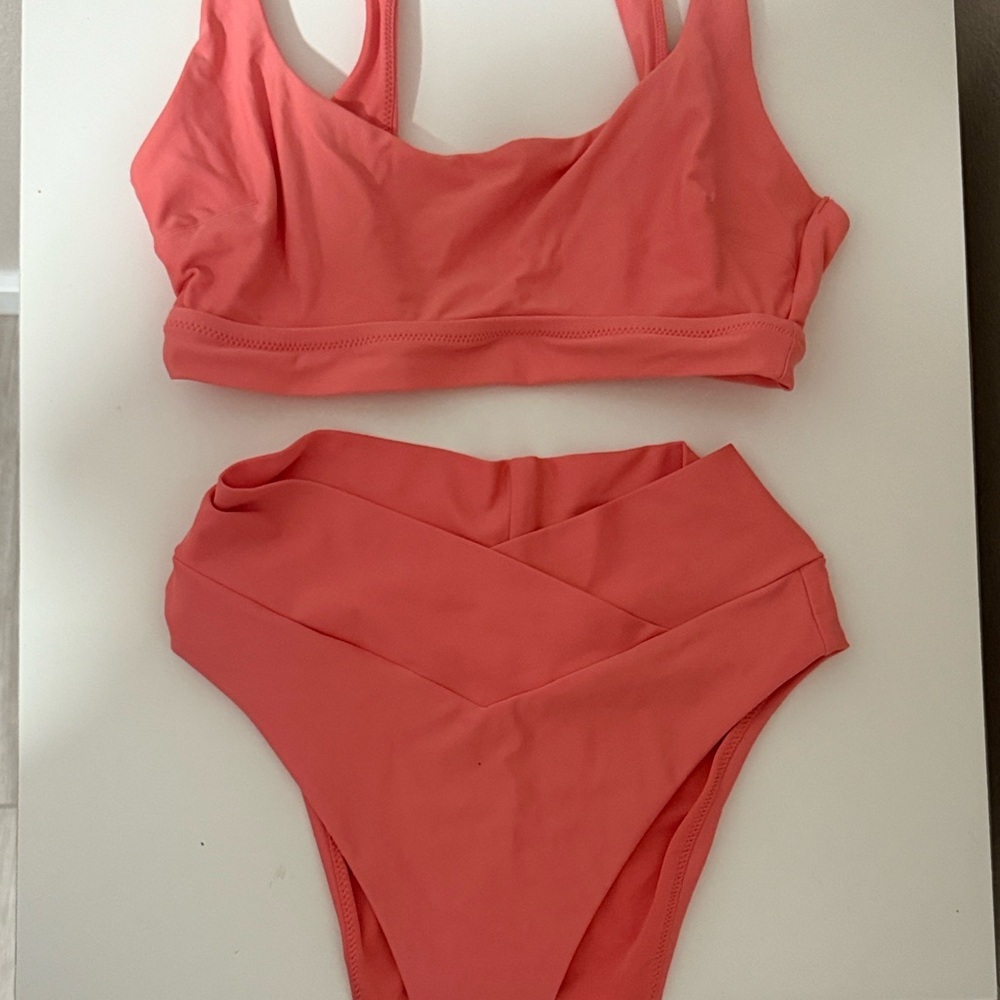 Aerie Vibrant Coral Bikini Set